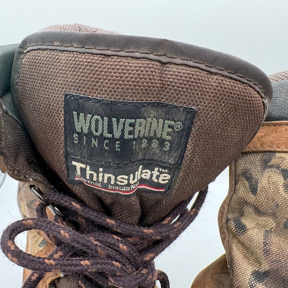 Wolverine Thinsulate Camo Brown Rubber Hunting Duck Boots Outdoor Size 10 - Picture 12 of 14